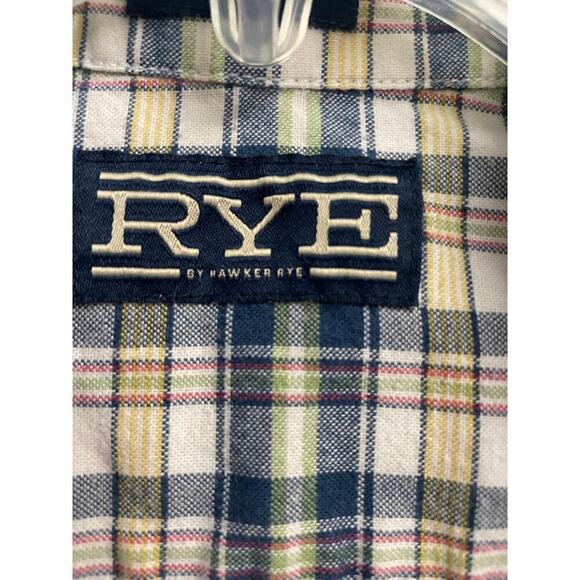 Rye by Hawker Rye Mens Size Medium Plaid Button Down Shirt Long Sleeve - Picture 5 of 5